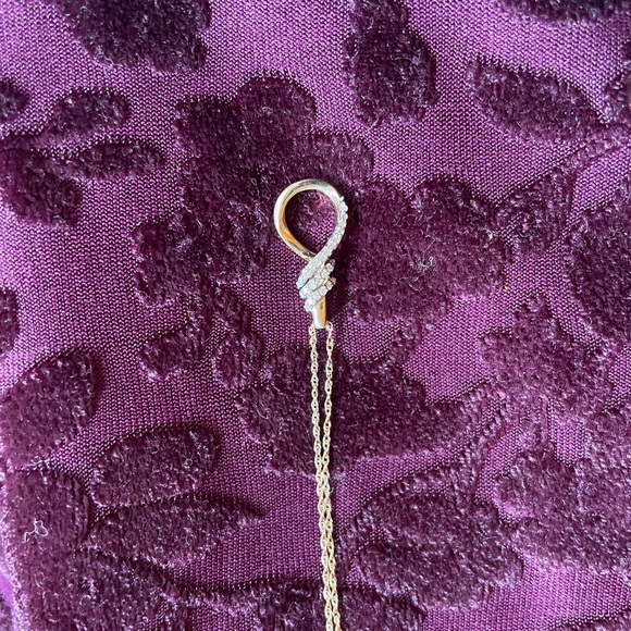 Gold and diamond necklace and pendant - Picture 2 of 5